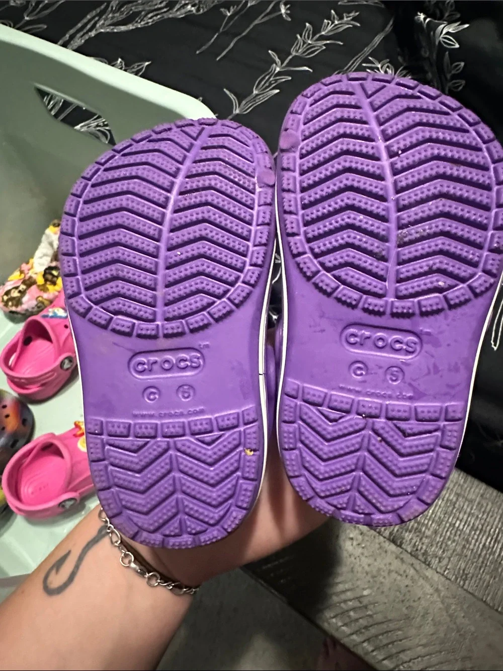 CROCS Kids' Lightweight Clog in Bright Purple